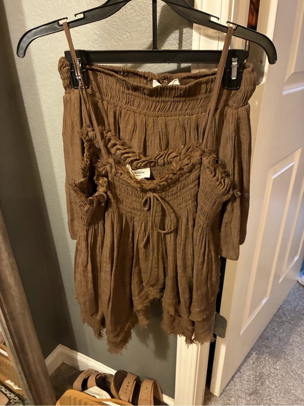eesome Brown tank top & short set